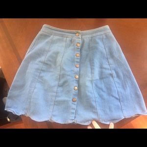 petal denim skirt